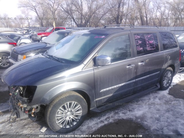 2C4RC1CG0GR239920 - 2016 CHRYSLER TOWN & COUNTRY TOURING L GRAY photo 2