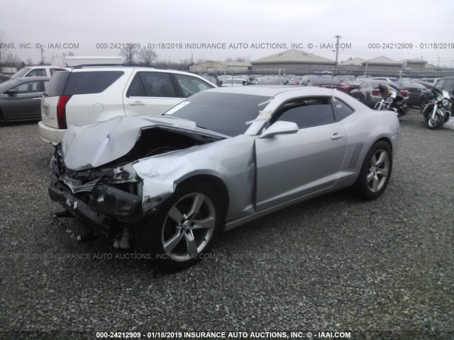 2G1FC1EV9A9194071 - 2010 CHEVROLET CAMARO LT SILVER photo 2