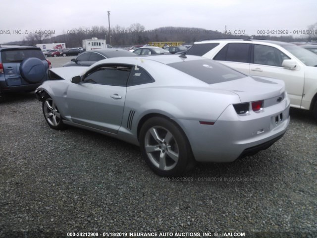 2G1FC1EV9A9194071 - 2010 CHEVROLET CAMARO LT SILVER photo 3