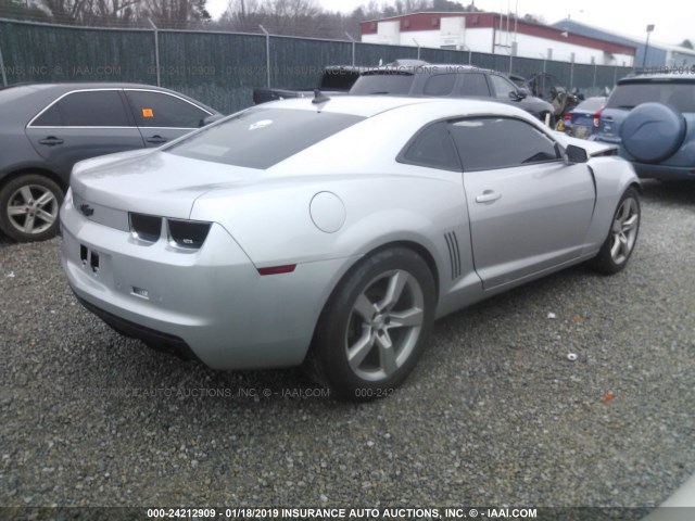 2G1FC1EV9A9194071 - 2010 CHEVROLET CAMARO LT SILVER photo 4