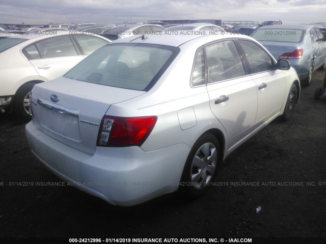 JF1GE61608H519042 - 2008 SUBARU IMPREZA 2.5I WHITE photo 4