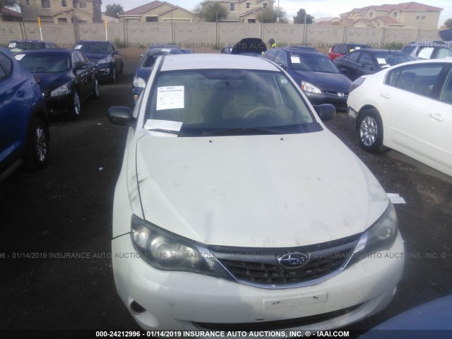 JF1GE61608H519042 - 2008 SUBARU IMPREZA 2.5I WHITE photo 6