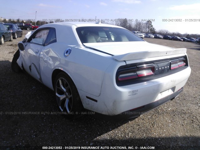 2C3CDZBG8FH911511 - 2015 DODGE CHALLENGER SXT PLUS WHITE photo 3