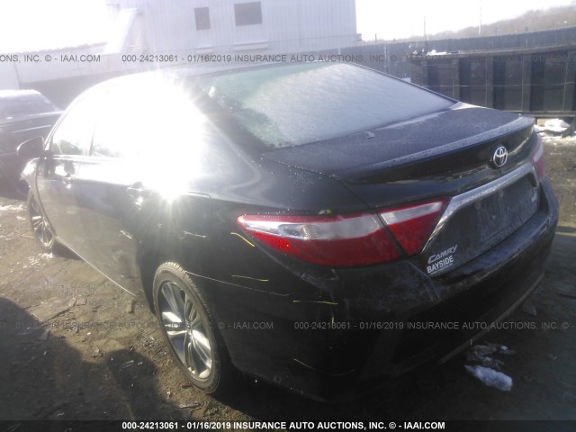 4T1BF1FK2FU043371 - 2015 TOYOTA CAMRY LE/XLE/SE/XSE BLACK photo 3
