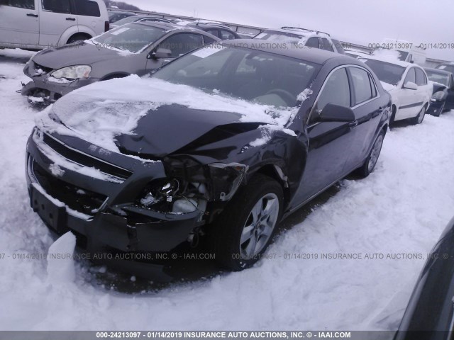 1G1ZC5E0XA4164329 - 2010 CHEVROLET MALIBU 1LT BLACK photo 2