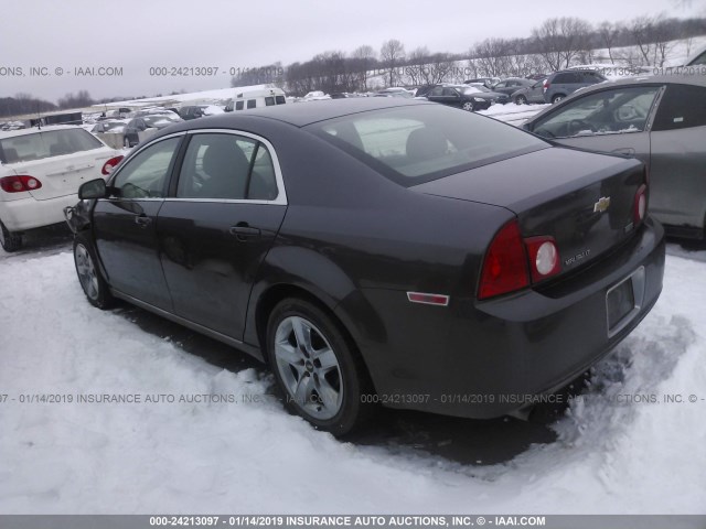 1G1ZC5E0XA4164329 - 2010 CHEVROLET MALIBU 1LT BLACK photo 3