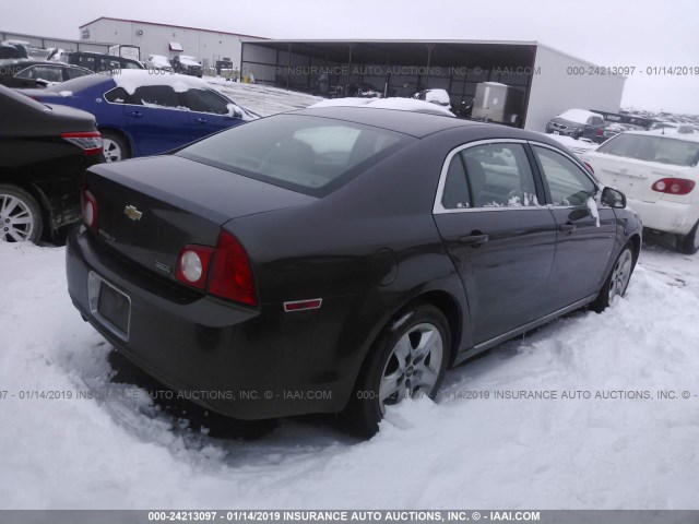 1G1ZC5E0XA4164329 - 2010 CHEVROLET MALIBU 1LT BLACK photo 4