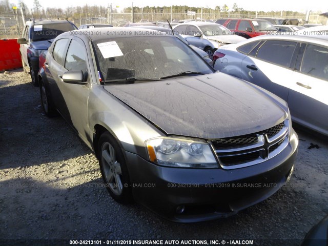 1C3CDZCB4DN708039 - 2013 DODGE AVENGER SXT GRAY photo 1