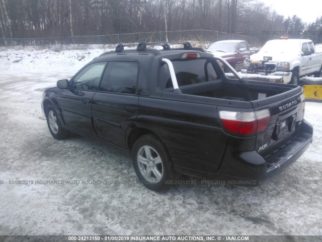 4S4BT62C666102589 - 2006 SUBARU BAJA SPORT BLACK photo 3