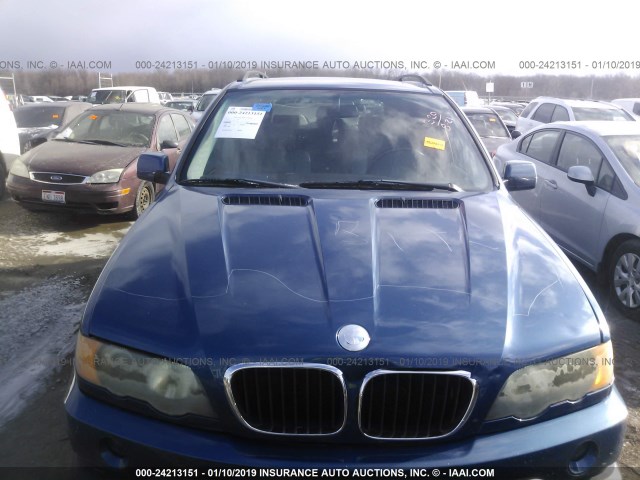WBAFB3342YLH02383 - 2000 BMW X5 4.4I BLUE photo 10
