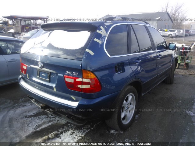 WBAFB3342YLH02383 - 2000 BMW X5 4.4I BLUE photo 4