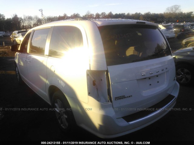 2C4RDGCGXJR360803 - 2018 DODGE GRAND CARAVAN SXT WHITE photo 3