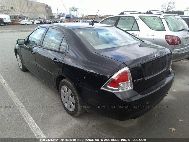 3FAHP06Z77R140549 - 2007 FORD FUSION BLACK photo 3