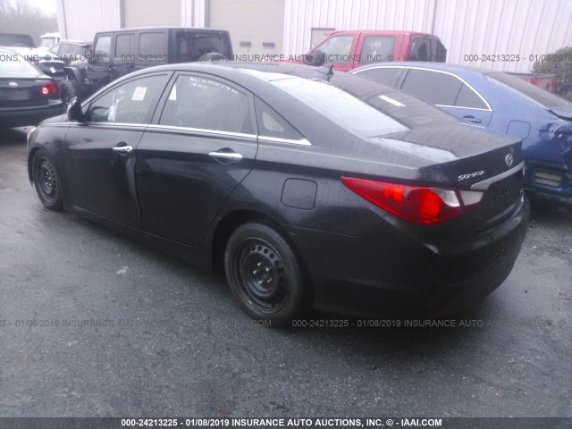 5NPEC4AC7EH926497 - 2014 HYUNDAI SONATA SE/LIMITED BLACK photo 3