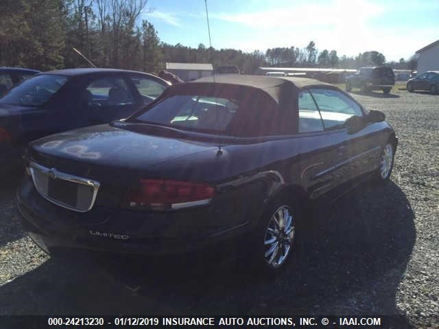 1C3EL65U41N644668 - 2001 CHRYSLER SEBRING LIMITED BLUE photo 4