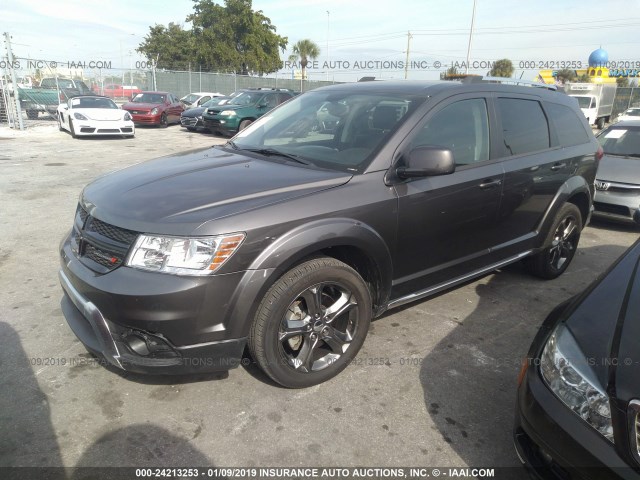 3C4PDCGB0FT654634 - 2015 DODGE JOURNEY CROSSROAD GRAY photo 2