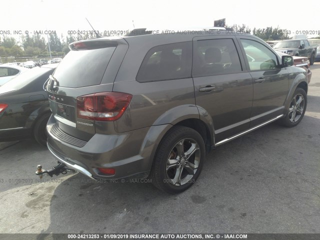 3C4PDCGB0FT654634 - 2015 DODGE JOURNEY CROSSROAD GRAY photo 4