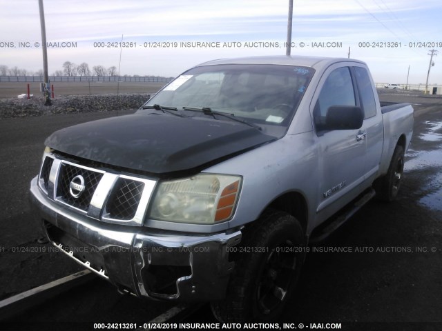 1N6BA06B86N513150 - 2006 NISSAN TITAN SILVER photo 2