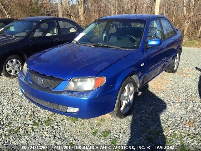 JM1BJ225531137198 - 2003 MAZDA PROTEGE DX/LX/ES BLUE photo 2