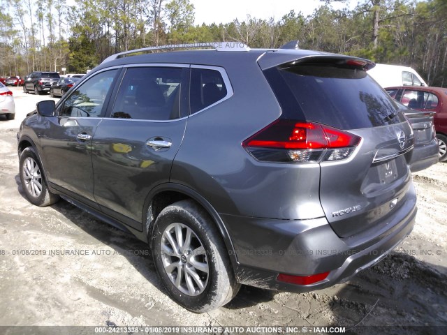 KNMAT2MT8JP517521 - 2018 NISSAN ROGUE S/SV GRAY photo 3