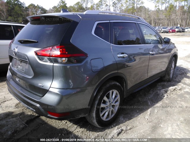 KNMAT2MT8JP517521 - 2018 NISSAN ROGUE S/SV GRAY photo 4