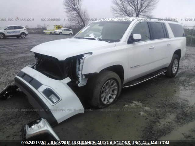 1GKS1GKC4JR299967 - 2018 GMC YUKON XL C1500 SLT WHITE photo 2