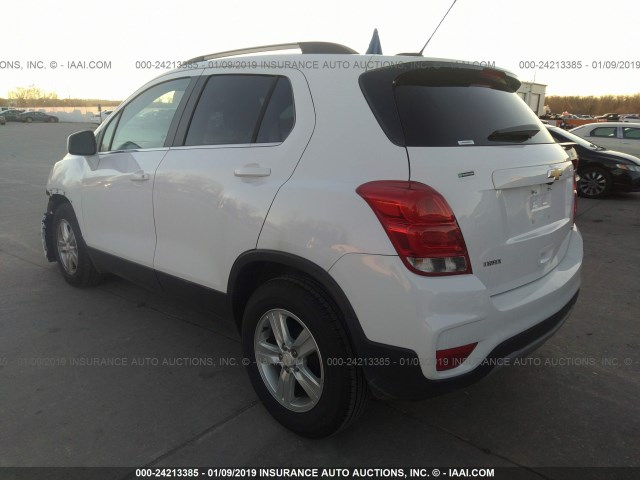 3GNCJLSB8HL180621 - 2017 CHEVROLET TRAX WHITE photo 3