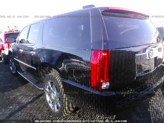 1GYFK66898R194386 - 2008 CADILLAC ESCALADE ESV BLACK photo 3