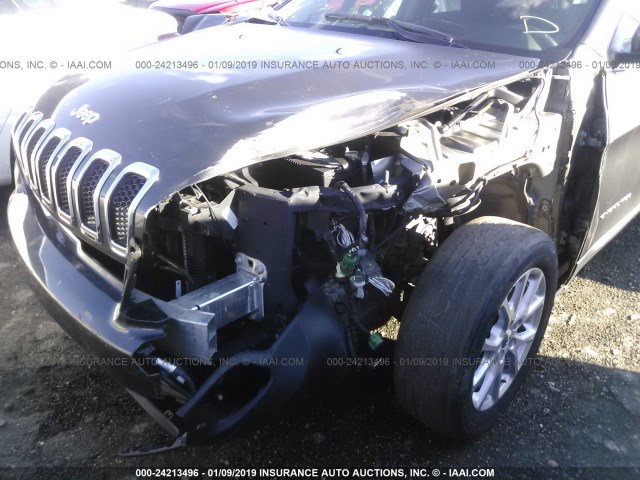 1C4PJLCS2FW643465 - 2015 JEEP CHEROKEE LATITUDE GRAY photo 6