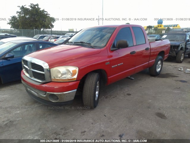 1D7HA18226S524412 - 2006 DODGE RAM 1500 ST/SLT RED photo 2