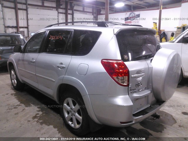 JTMBK31V475026368 - 2007 TOYOTA RAV4 LIMITED SILVER photo 3