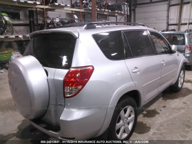 JTMBK31V475026368 - 2007 TOYOTA RAV4 LIMITED SILVER photo 4