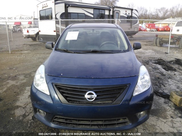 3N1CN7APXCL847881 - 2012 NISSAN VERSA S/SV/SL BLUE photo 6