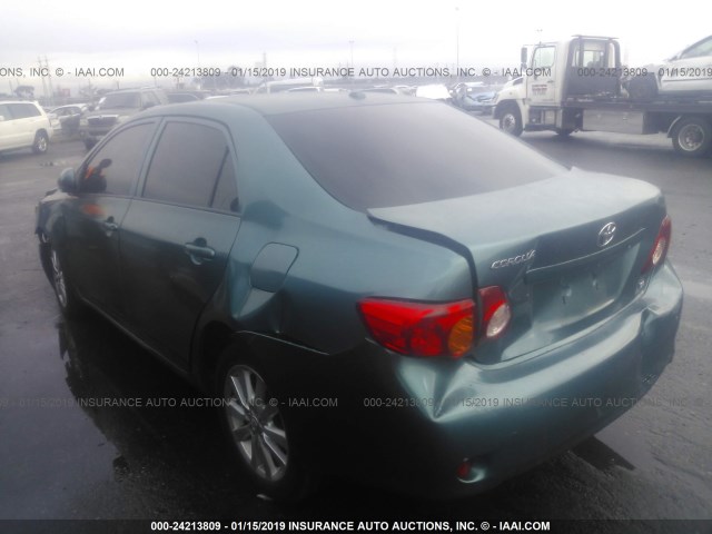 JTDBL40E699034438 - 2009 TOYOTA COROLLA LE/XLE TURQUOISE photo 3