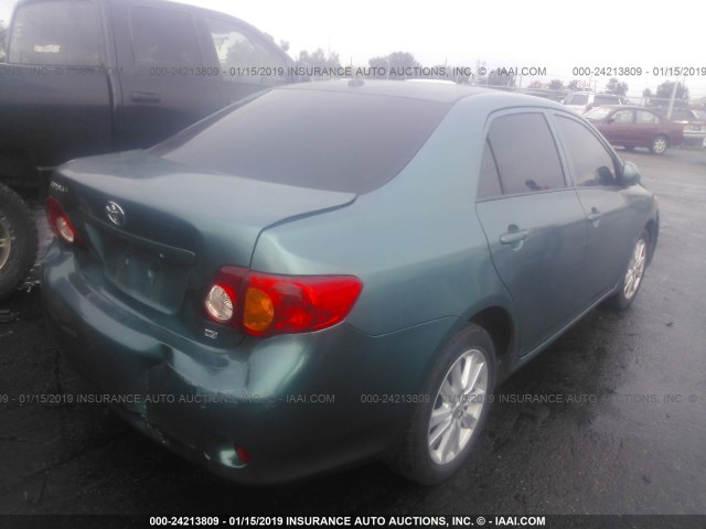 JTDBL40E699034438 - 2009 TOYOTA COROLLA LE/XLE TURQUOISE photo 4