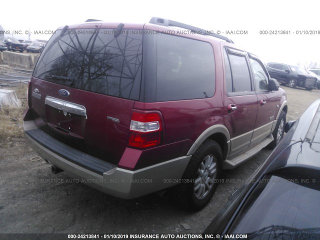 1FMFU18527LA57227 - 2007 FORD EXPEDITION EDDIE BAUER RED photo 4