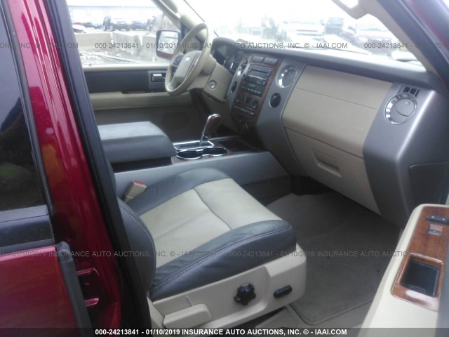 1FMFU18527LA57227 - 2007 FORD EXPEDITION EDDIE BAUER RED photo 5