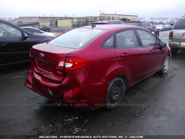 3FADP4BJ7BM119423 - 2011 FORD FIESTA SE RED photo 4