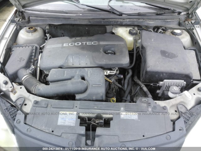 1G2ZF57B984117465 - 2008 PONTIAC G6 VALUE LEADER/BASE SILVER photo 10