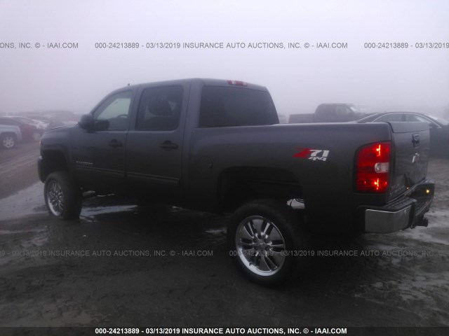 3GCPKSE30BG238226 - 2011 CHEVROLET SILVERADO K1500 LT BLACK photo 3