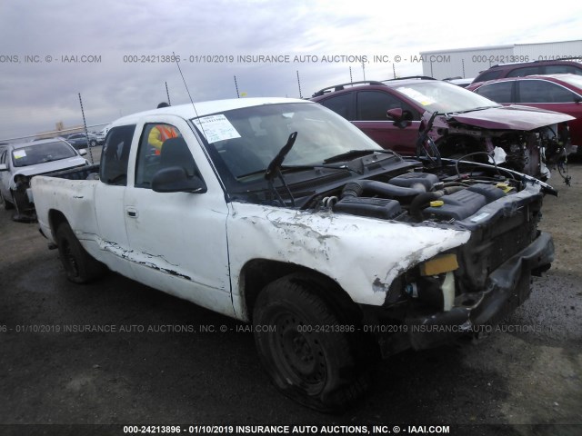 1B7FL22P31S328431 - 2001 DODGE DAKOTA WHITE photo 1