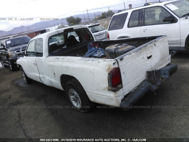 1B7FL22P31S328431 - 2001 DODGE DAKOTA WHITE photo 3