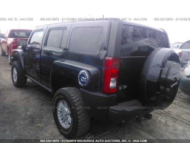 5GTEN13E998114204 - 2009 HUMMER H3 BLACK photo 3