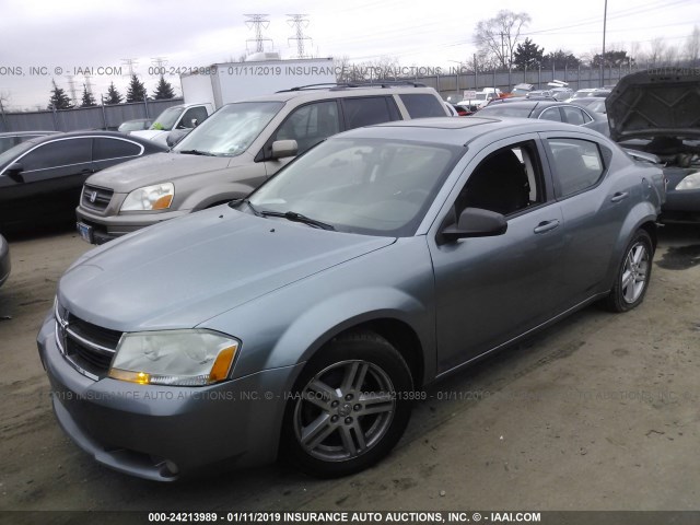 1B3LC56B09N538676 - 2009 DODGE AVENGER SXT/R/T Light Blue photo 2