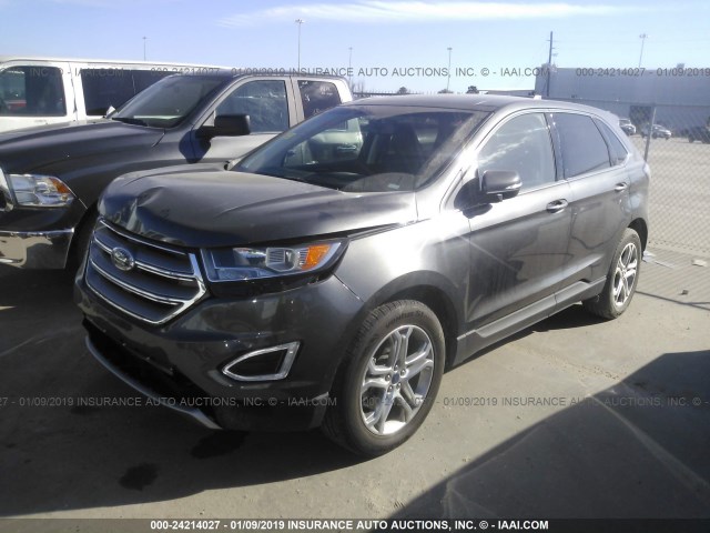 2FMPK3K83JBC32939 - 2018 FORD EDGE TITANIUM GRAY photo 2