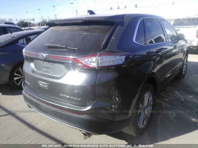 2FMPK3K83JBC32939 - 2018 FORD EDGE TITANIUM GRAY photo 4