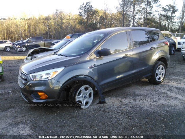 1FMCU0F72HUE13141 - 2017 FORD ESCAPE S GRAY photo 2