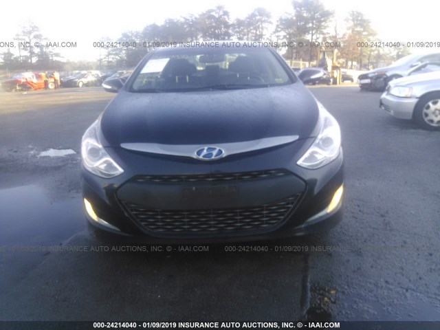 KMHEC4A43CA039097 - 2012 HYUNDAI SONATA HYBRID BLACK photo 6