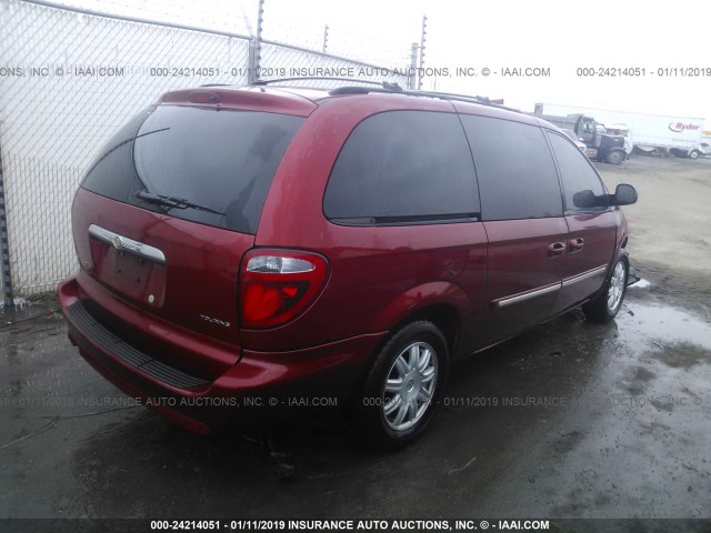 2A4GP54L27R315467 - 2007 CHRYSLER TOWN & COUNTRY TOURING RED photo 4