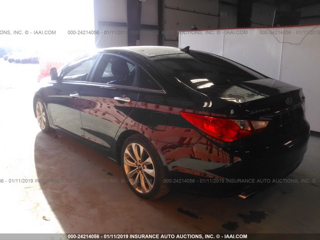 5NPEC4AC8BH231375 - 2011 HYUNDAI SONATA SE/LIMITED BLACK photo 3